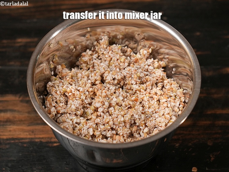 Step 11 – Transfer it into mixer jar.