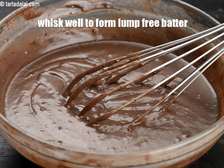 Step 11 – Whisk well to form a lump free batter.
