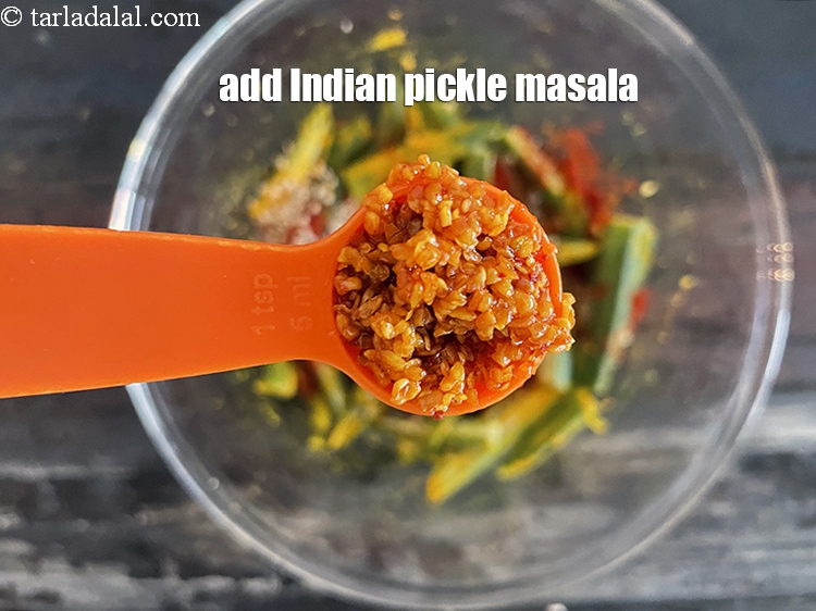 Step 19 – Add&nbsp;<meta charset="UTF-8" />4 tsp <a href="https://www.tarladalal.com/homemade-indian-pickle-masala-gujarati-achar-masala-3439r"><strong>Indian pickle masala</strong></a>. See above for how to make Indian …