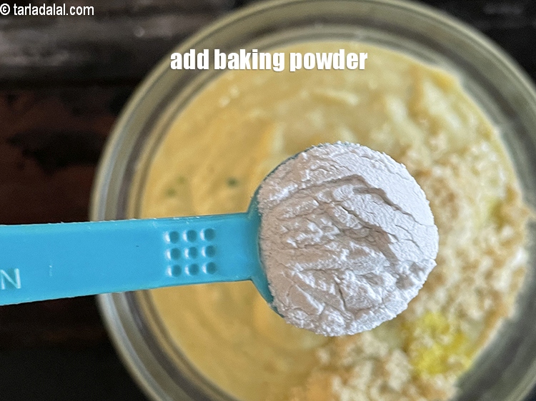 Step 18 – Add&nbsp;<meta charset="UTF-8" />1/2 tsp&nbsp;<a href="glossary-baking-powder-425i">baking powder</a>.