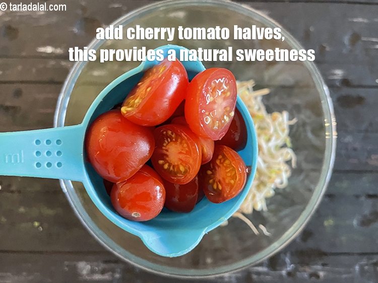 Step 11 – Add&nbsp;<meta charset="UTF-8" />1/2 cup&nbsp;<a href="glossary-cherry-tomato-halves-2464i">cherry tomato halves</a>.