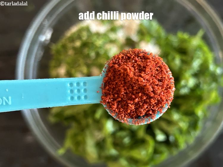 Step 12 – Add&nbsp;<meta charset="UTF-8" />1/2 tsp&nbsp;<a href="glossary-chilli-powder-red-chilli-powder-339i">chilli powder</a>.