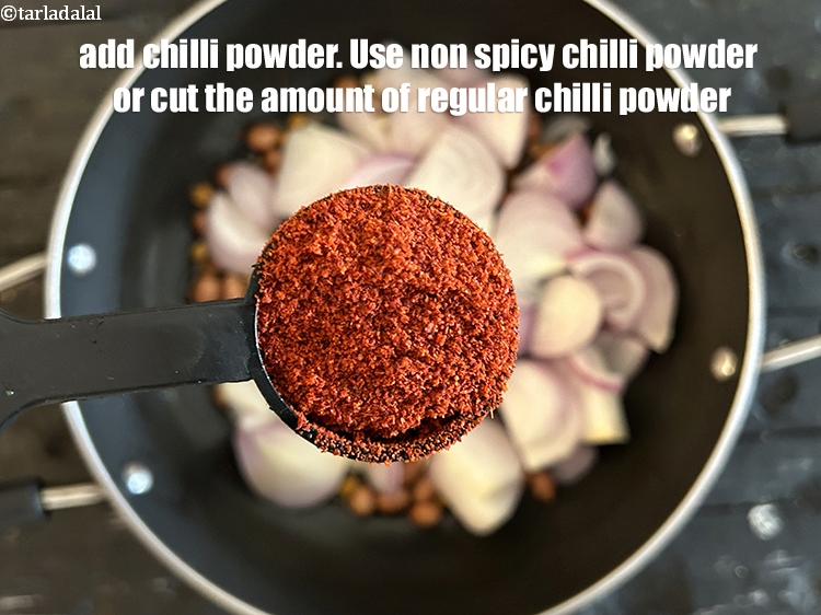 Step 13 – Add&nbsp;<meta charset="UTF-8" />1 tbsp&nbsp;<a href="glossary-chilli-powder-red-chilli-powder-339i">chilli powder</a>&nbsp;, non spicy.&nbsp;<strong> Use the non spicy chilli powder or …