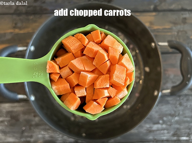 Step 11 – Add&nbsp;<meta charset="UTF-8" />1/2 cup&nbsp;<a href="glossary-chopped-carrot-798i">chopped carrots</a>.