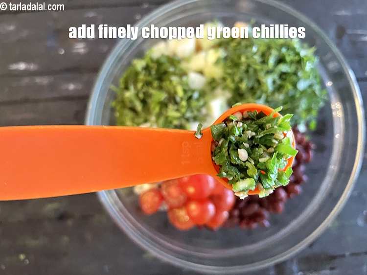 Step 14 – Add&nbsp;<meta charset="UTF-8" />1 tsp&nbsp;finely&nbsp;<a href="glossary-chopped-green-chilli-820i">chopped green chillies</a>.