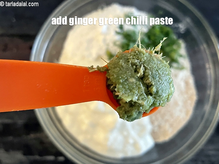 Step 11 – Add&nbsp;<meta charset="UTF-8" />1 1/2 tsp&nbsp;<a href="glossary-ginger-green-chilli-paste-adrak-mirch-ki-paste-adrak-mirchi-paste-139i">ginger-green chilli paste</a>.
