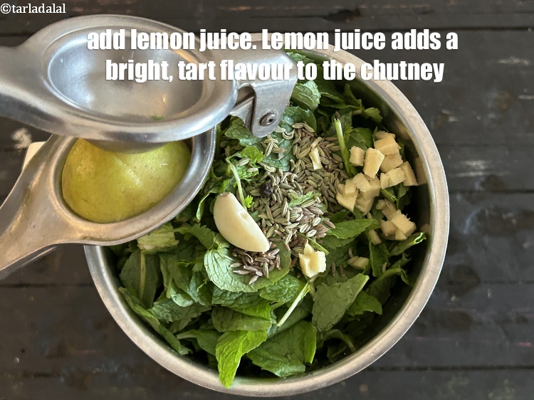 Step 31 – <meta charset="UTF-8" />Lemon juice adds a bright, tart flavor to mint chutney that helps to …