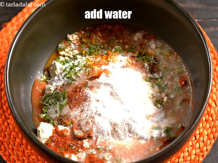 Step 11 – Add &frac34; cup of water.