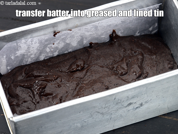 Step 11 – Transfer the batter into a greased and lined tin.