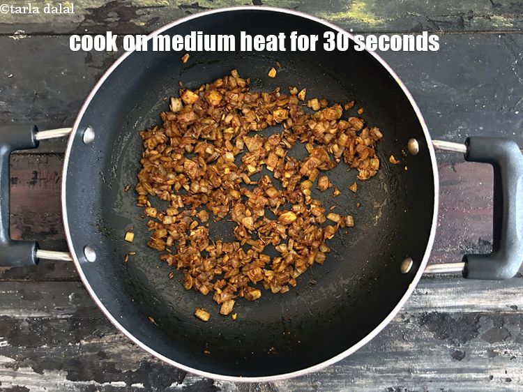 Step 13 – Cook for 30 seconds on a medium flame.