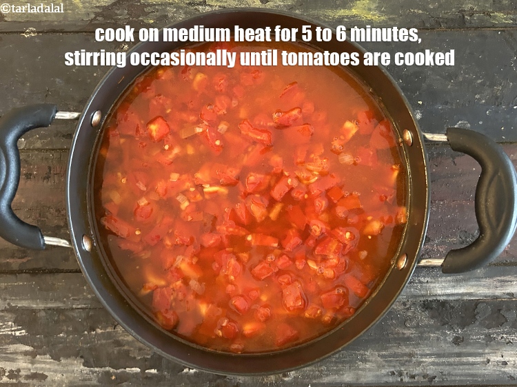 Step 19 – Cook over medium heat for 5 to 6 minutes, stirring occasionally, until the tomatoes are …