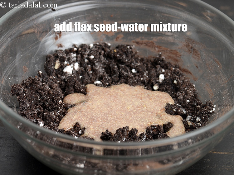 Step 11 – Add the flax seed-water mixture.