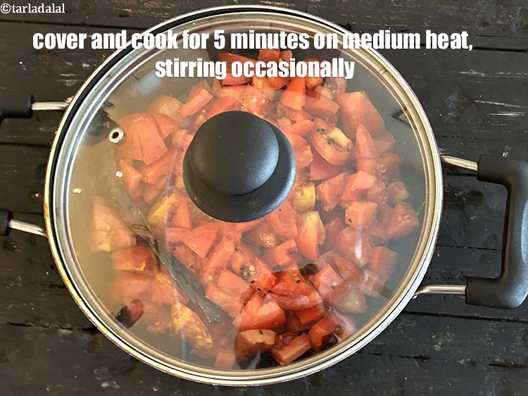 Step 13 – Cover and cook for 5 minutes on medium heat, stirring occasionally.&nbsp;