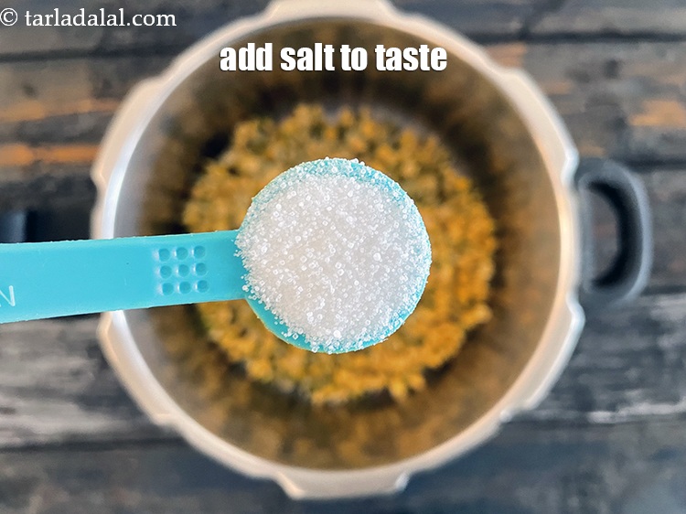 Step 11 – Add salt to taste. We added 1/2 tsp salt.