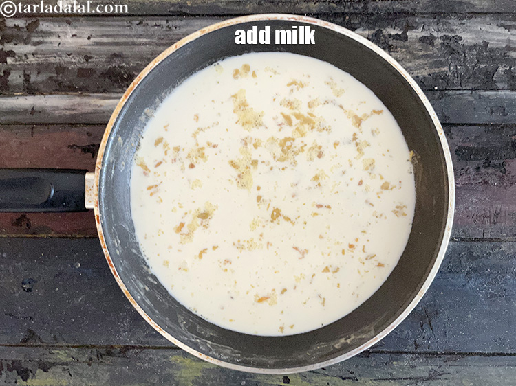 Step 11 – Add 1 1/4 cups milk.