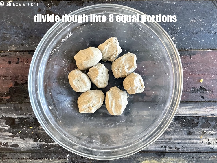 Step 11 – Divide the dough into 8 equal portions.