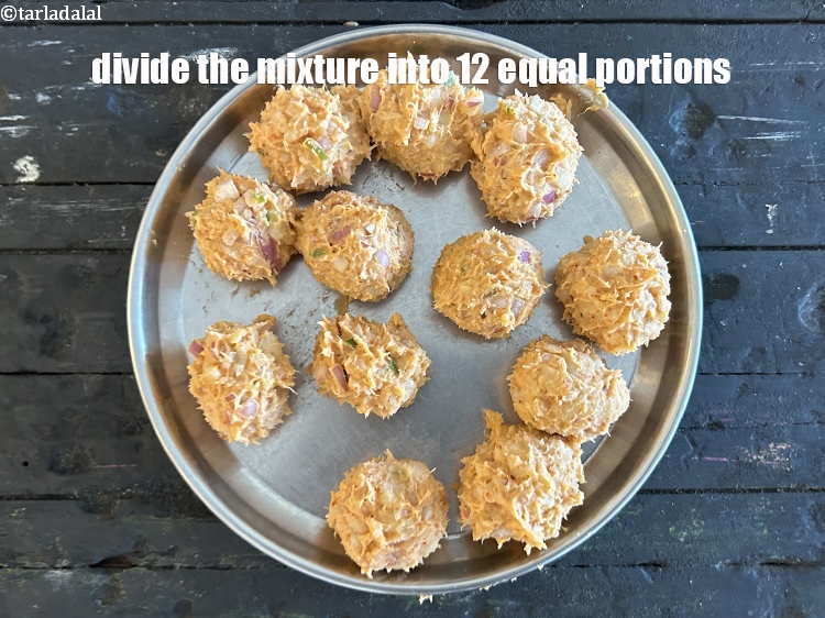 Step 24 – Divide the mixture into 12 equal portions.&nbsp;