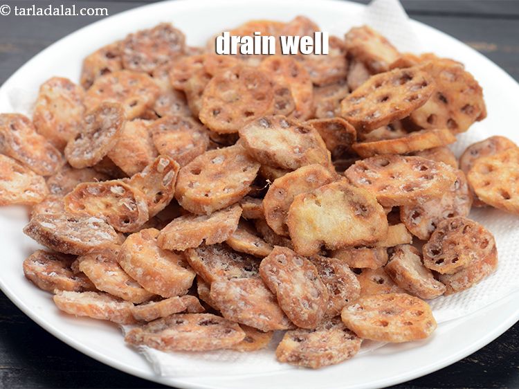 Step 11 – Drain on an absorbent paper and keep aside.