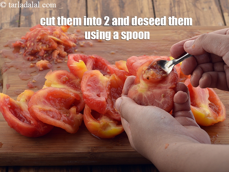 स्टेप 13 – उन्हें 2 भागों में काट लें और एक तेज चाकू …