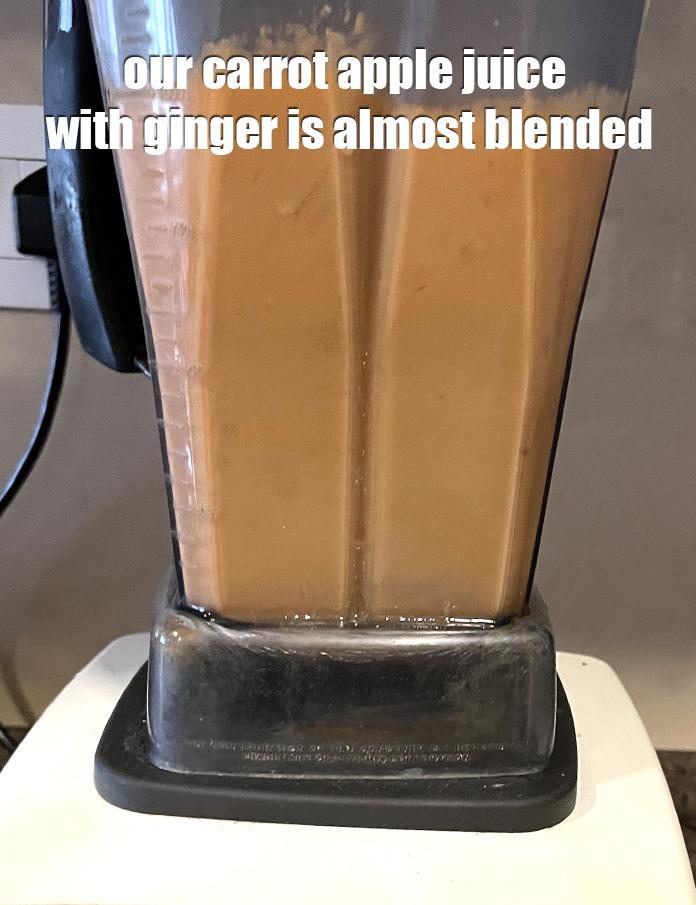 Step 14 – Our juice is almost blended.