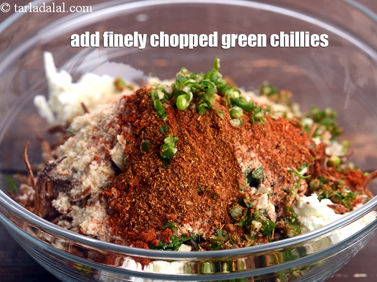 Step 11 – Add 2 tsp&nbsp;finely&nbsp;<a href="https://tarladalal.com/glossary-chopped-green-chilli-820i">chopped green chillies</a>.&nbsp;