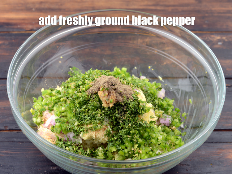 Step 11 – Add 1/2 tsp&nbsp;<a href="https://www.tarladalal.com/glossary-freshly-ground-black-pepper-kalimirch-powder-kali-mirch-ka-powder-567i">freshly ground black pepper (kalimirch)</a>.