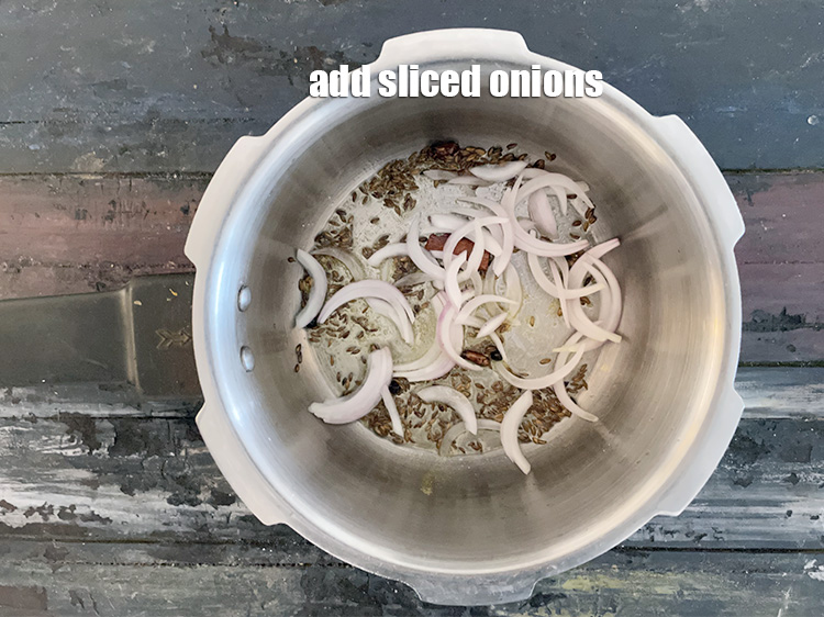 Step 27 – Add&nbsp;<meta charset="UTF-8" />1/4 cup&nbsp;thinly&nbsp;<a href="glossary-sliced-onions-745i">sliced onions</a>.