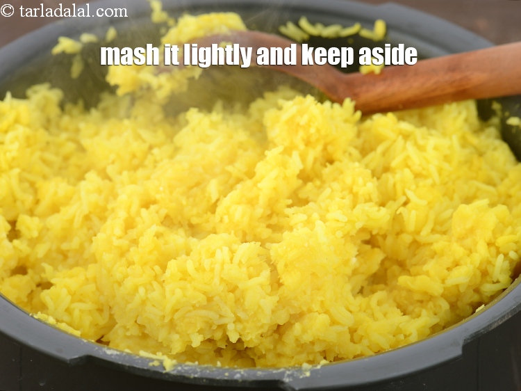 Step 12 – Mash it lightly and keep aside.&nbsp;