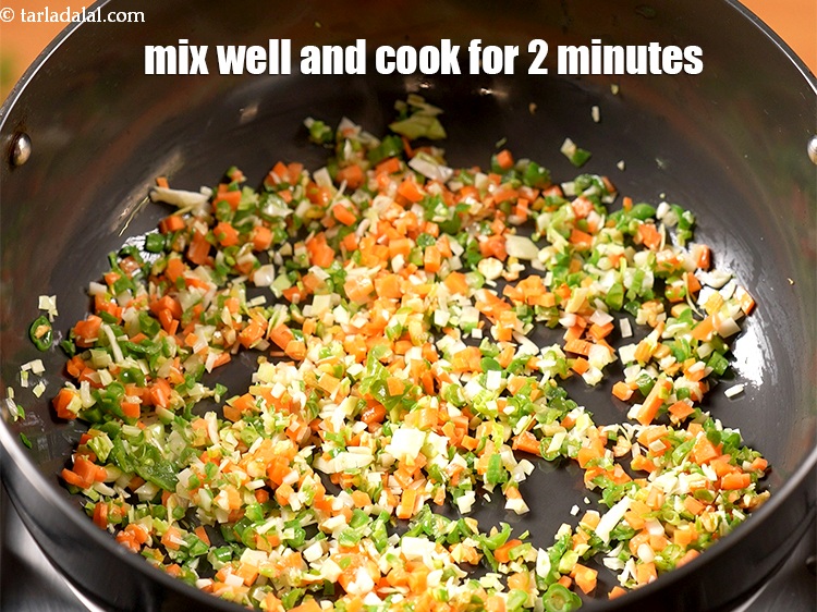 Step 15 – Mix well and cook on medium flame for 2 minutes.