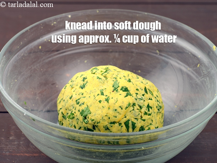 Step 11 – Knead into a soft dough using approx. &frac14; cup of water.
