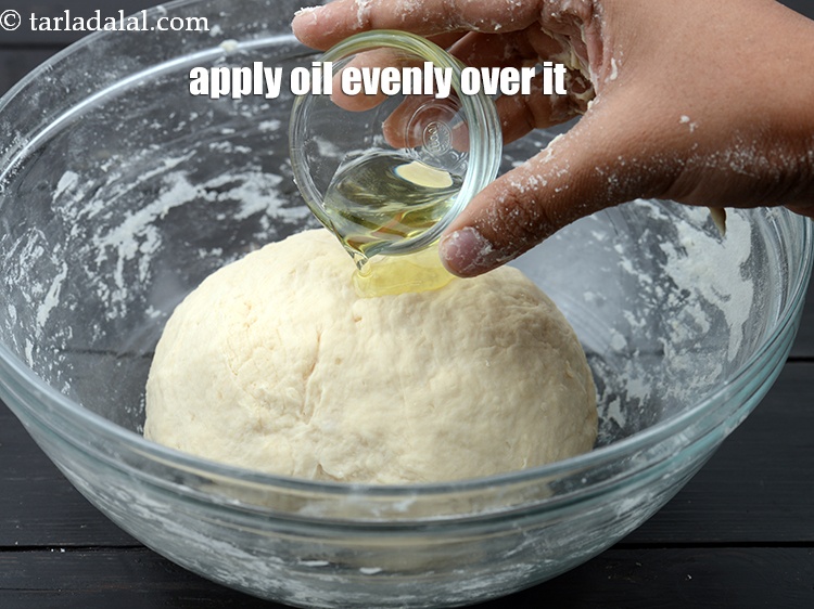 Step 13 – Apply 1 tsp of oil evenly over it.