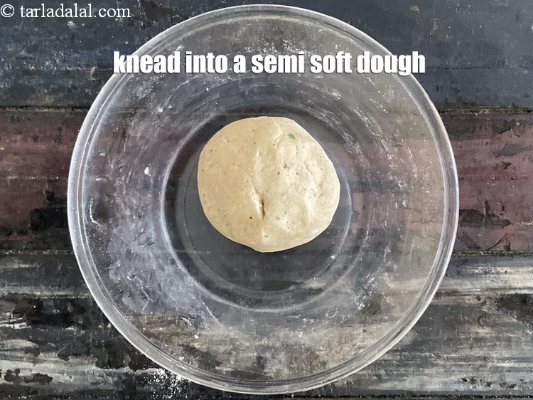 Step 12 – Knead into semi-stiff dough.