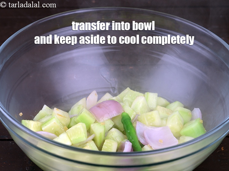 Step 11 – Transfer into a bowl and keep aside to cool completely.