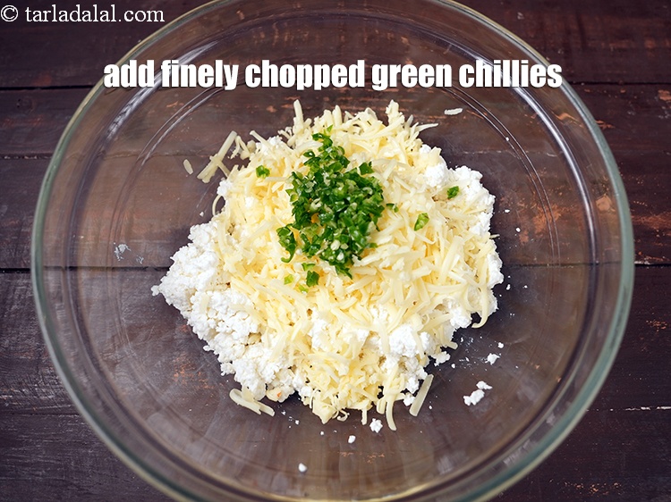 Step 11 – Add 2 tsp finely <a href="https://www.tarladalal.com/glossary-chopped-green-chilli-820i">chopped green chillies</a>.