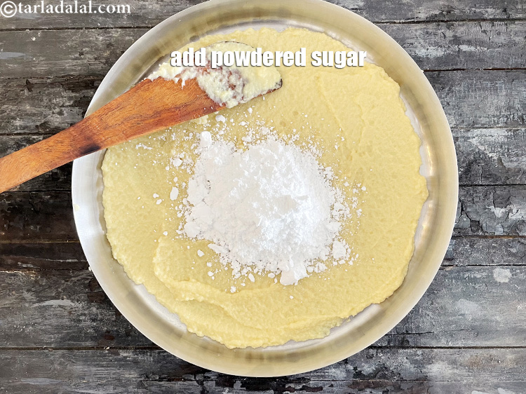 Step 11 – Add&nbsp;<meta charset="UTF-8" />1/2 cup powdered&nbsp;sugar. We are using powdered sugar as this will spread evenly …