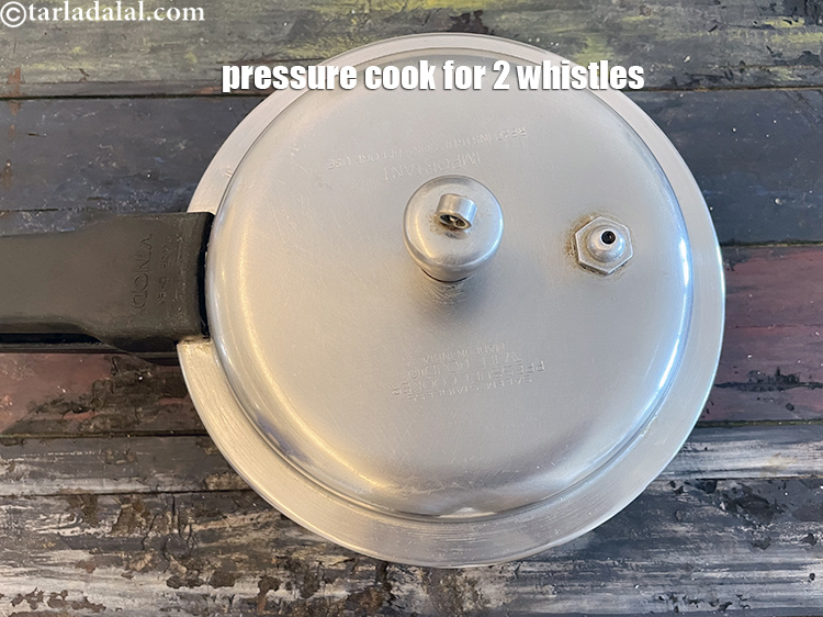 Step 16 – Pressure cook for 2 whistles.