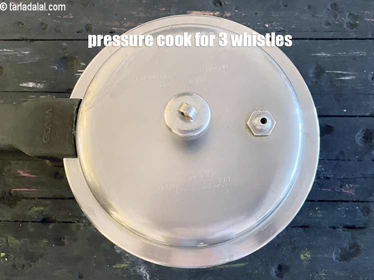 Step 11 – Pressure cook for 3 whistles.