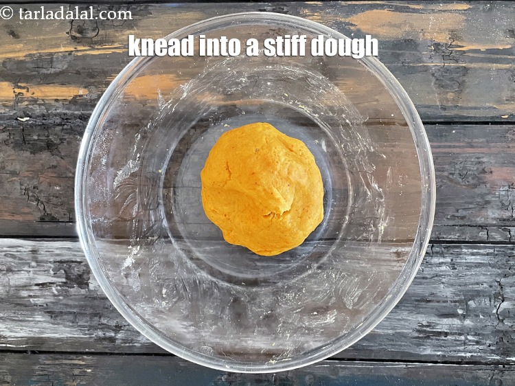 Step 11 – <strong>Knead into a stiff dough.</strong>
