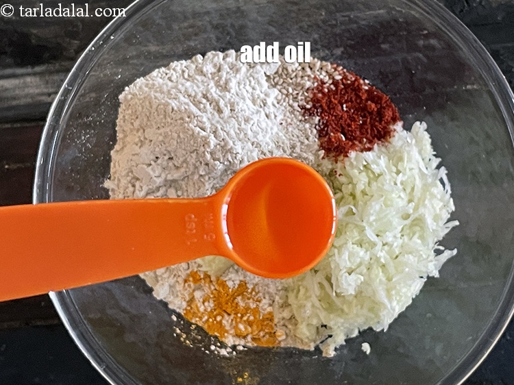 Step 12 – Add 1 tsp oil.