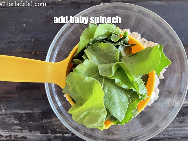 Step 23 – Add&nbsp;<meta charset="UTF-8" />1 cup&nbsp;<a href="glossary-spinach-palak-255i">baby spinach (palak)</a>.