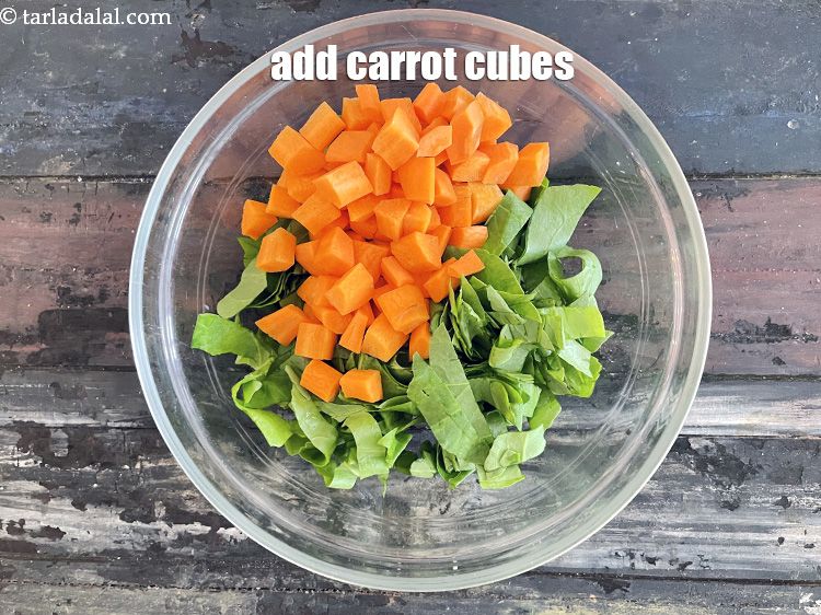 Step 18 – Add&nbsp;<meta charset="UTF-8" />1 cup&nbsp;<a href="glossary-carrot-cubes-730i">carrot cubes</a>.