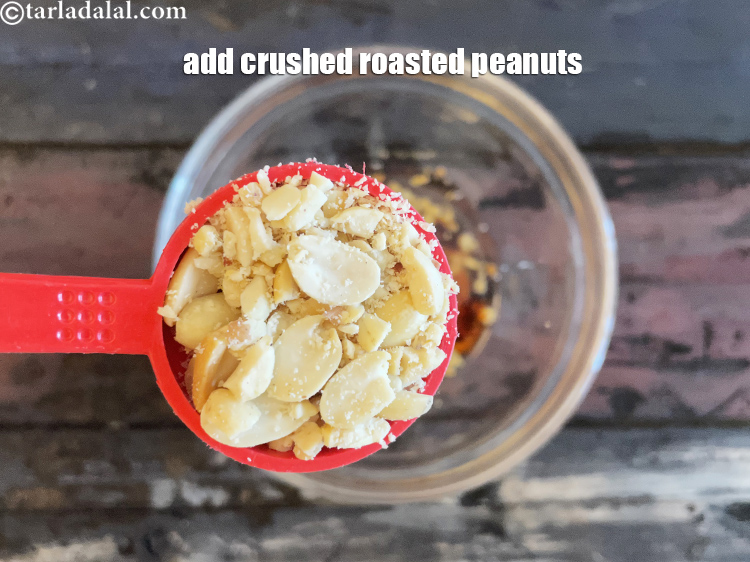 Step 15 – Add&nbsp;<meta charset="UTF-8" />1 1/2 tbsp&nbsp;<a href="glossary-roasted-and-crushed-peanuts-1817i">coarsely crushed roasted peanuts</a>.