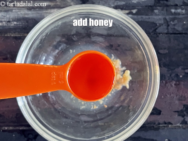 Step 12 – Add 1 tsp honey.