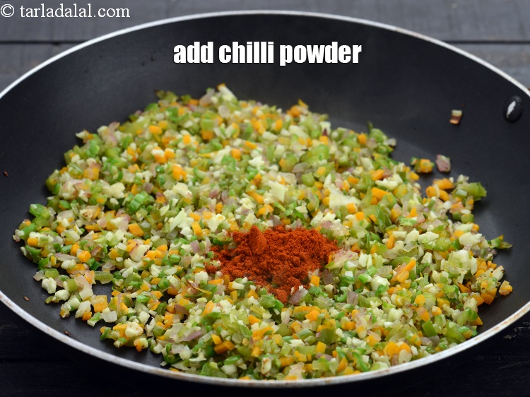 Step 11 – Add 1/2 tsp&nbsp;<a href="https://www.tarladalal.com/glossary-chilli-powder-red-chilli-powder-339i">chilli powder</a>.