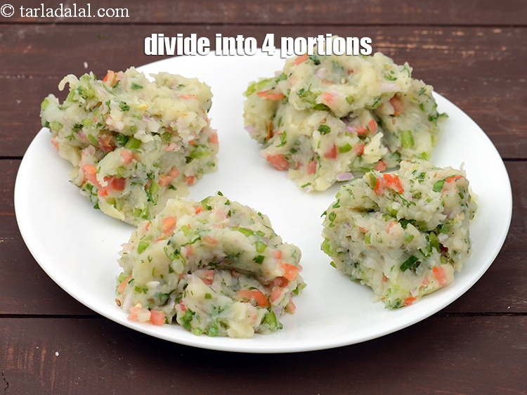 Step 11 – Divide into 4 equal portions. Keep aside.&nbsp;