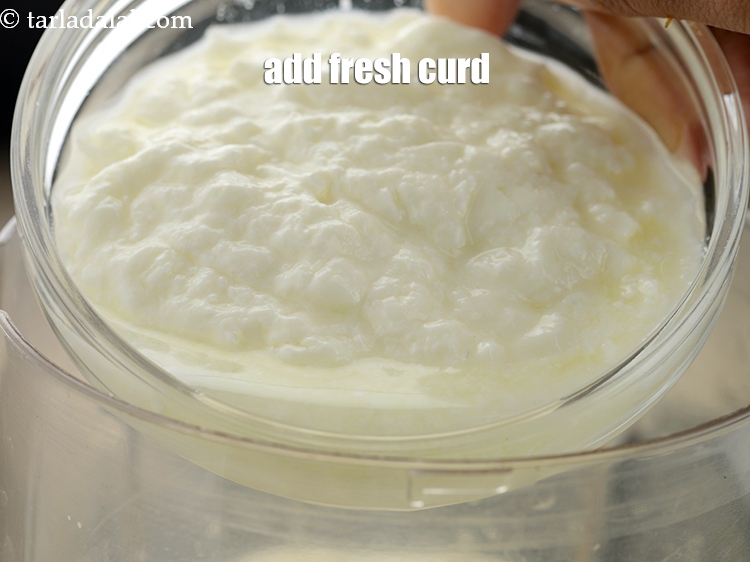 Step 11 – Add 8 tbsp fresh curd.