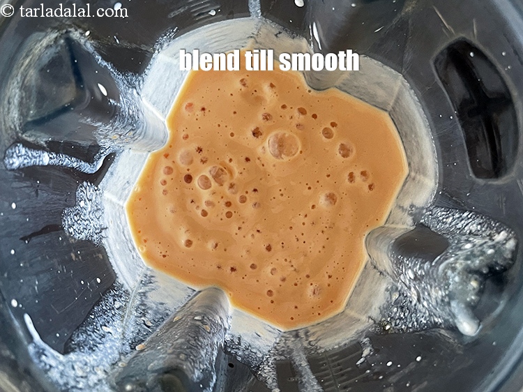 Step 14 – Blend <strong>papaya smoothie | healthy Indian papaya smoothie |&nbsp;papaya smoothie with curds and milk |&nbsp;</strong>&nbsp;till …