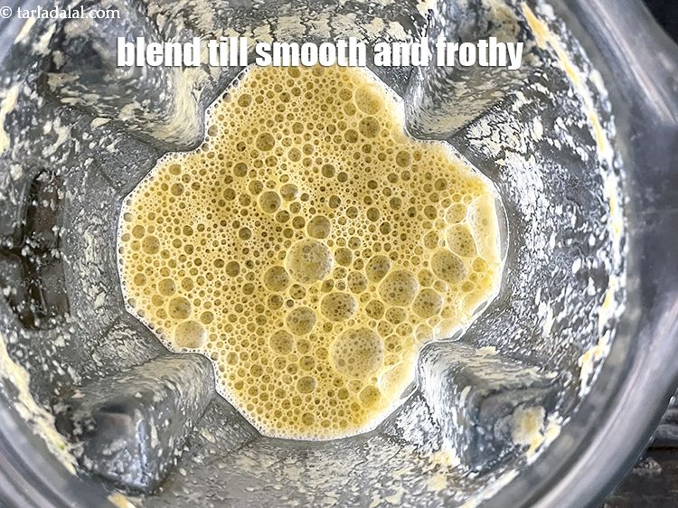 Step 12 – Blend till smooth and frothy.