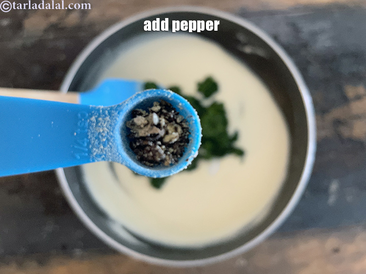 Step 24 – Add pepper. We used 1/8th tsp pepper.