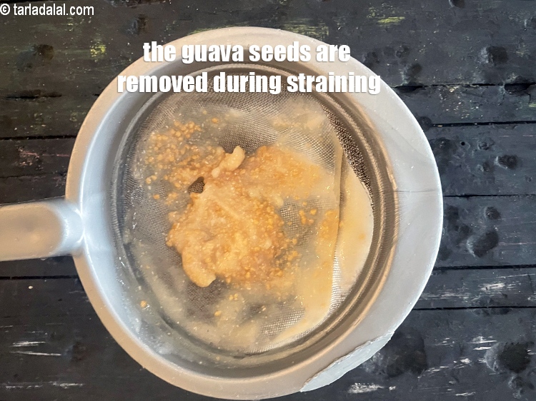 Step 13 – See the guava seeds are filtered out.